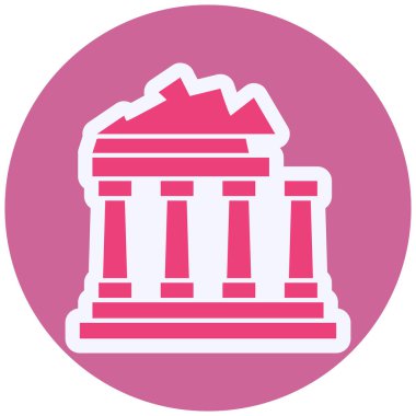 Apollo Temple  web icon simple illustration