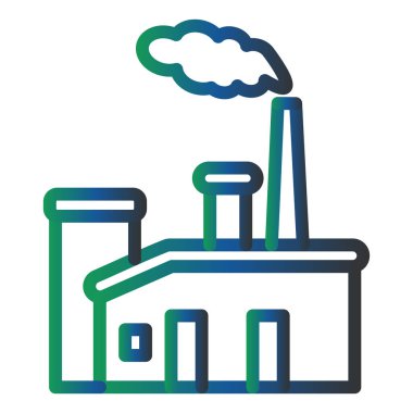 Fabrika simgesi vektör illüstrasyonu