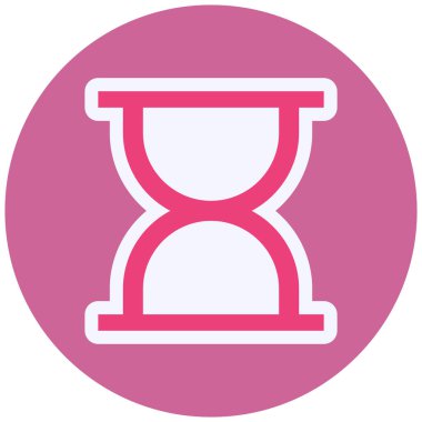 Kum Saati Vektörü Kabartma Simgesi Tasarımı