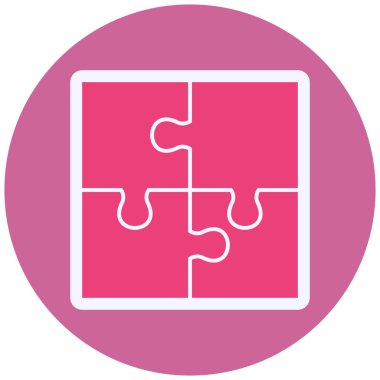 Bulmaca Vektörü Kabartma Simgesi Tasarımı 