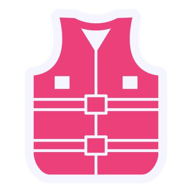 Yelek. Web simgesi basit illüstrasyon