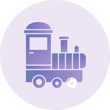 Oyuncak Tren Vektörü Kabartma Simgesi Tasarımı 