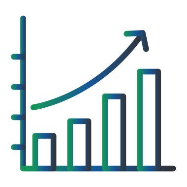 Business Growth illustration, minimal flat icon 