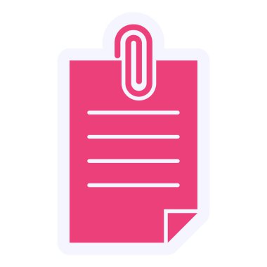 Yapışkan Not Vektörü Şekil Simgesi Tasarımı