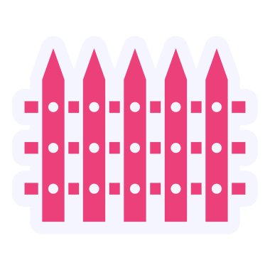 Çit simgesi. vektör illüstrasyonu