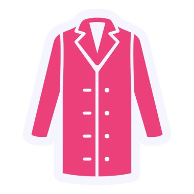 Ceket. Web simgesi basit illüstrasyon