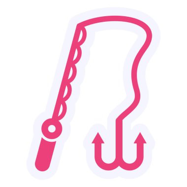 Balıkçılık simgesinin vektör illüstrasyonu