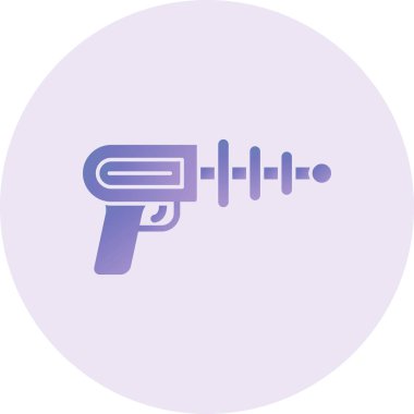 Uzay Silahı Vektörü Şekil Simgesi Tasarımı