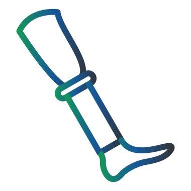 Tahta bacak simgesinin vektör illüstrasyonu