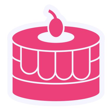 kek ikonu vektör illüstrasyonu