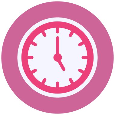 Color clock icon vector illustration