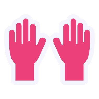 Eldiven. Web simgesi basit illüstrasyon