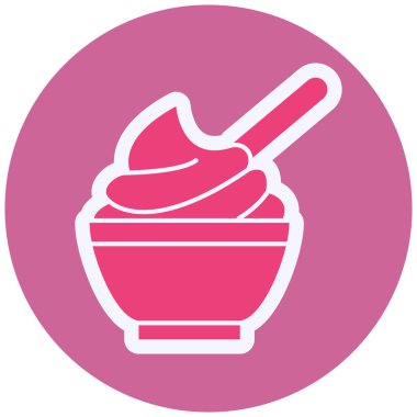 Krem şanti modern ikon vektör illüstrasyonu