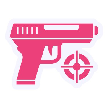 web icon simple illustration of gun 