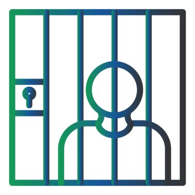 Convict flat vector icon