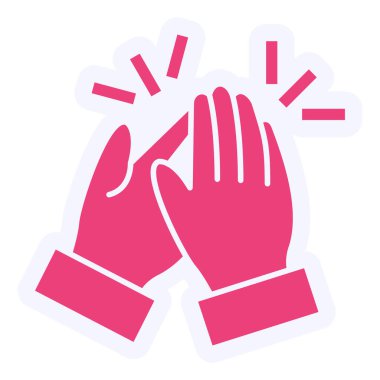 hands. web icon simple illustration. Applause 