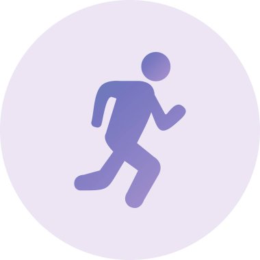 Koşuyor. Web simgesi basit illüstrasyon 