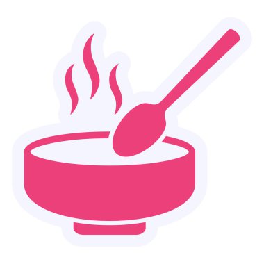 Çorba. Web simgesi basit illüstrasyon