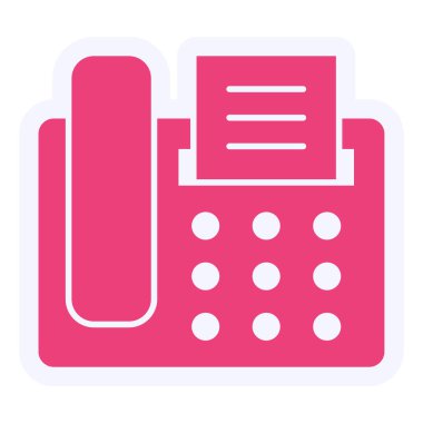 faks. Web simgesi basit illüstrasyon