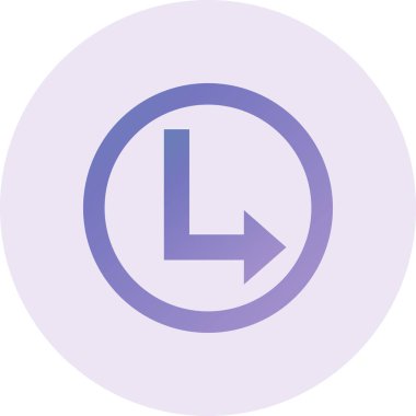 vector illustration of Down Right modern icon