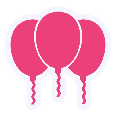 Balonlar modern simge vektör illüstrasyonu