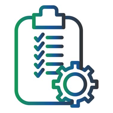 Liste simgesi ve vektör illüstrasyonlu pano