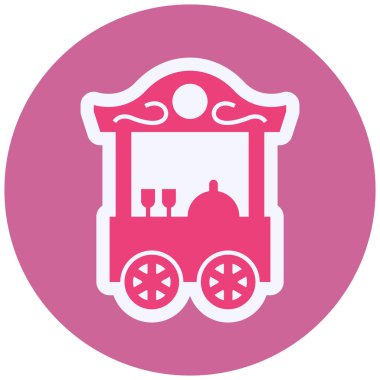 El arabası. Web simgesi basit illüstrasyon