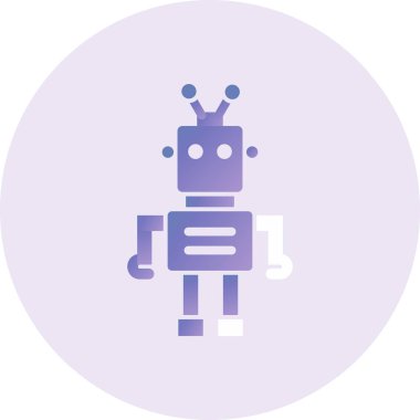 Robot simgesinin vektör illüstrasyonu