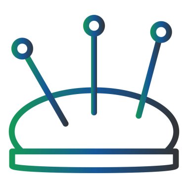 Vector illustration of a Cushion pin icon