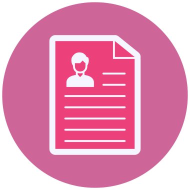 CV Vektör Şekil Simgesi Tasarımı