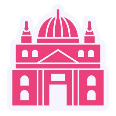 Kiliseye. Web simgesi basit illüstrasyon