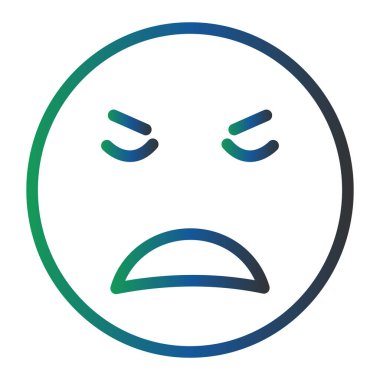 Üzgün surat. Web simgesi