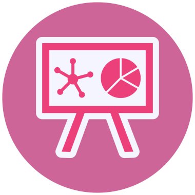 Sunum. Web simgesi basit illüstrasyon