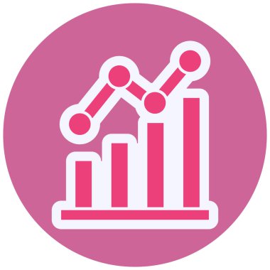 iş grafiği simgesi, vektör illüstrasyonu