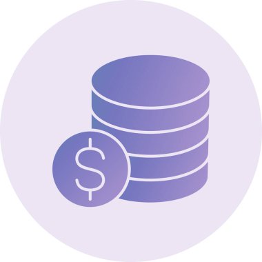 web icon, simple illustration of Coins