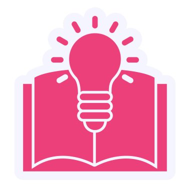 Ampul vektör illüstrasyon tasarımı içeren kitap