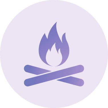 Kamp. Web simgesi basit illüstrasyon