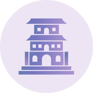 Bina. Web simgesi basit illüstrasyon