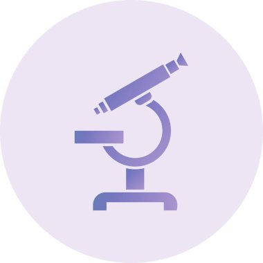 Mikroskop. Web simgesi basit illüstrasyon