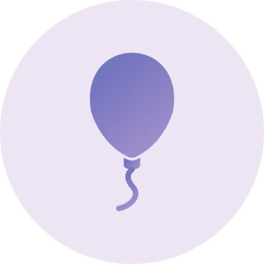 Balon Vektörü Şekil Simgesi Tasarımı 