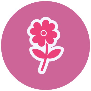 Çiçek. Web simgesi basit illüstrasyon