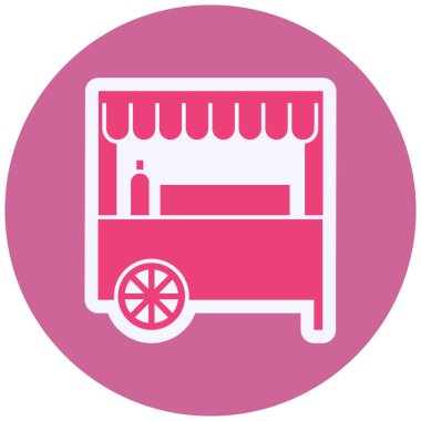 Gıda Standı Vektör Sembol Tasarımı