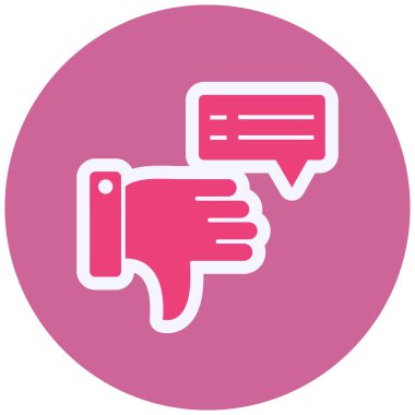 Hoşlanmıyorum. Web simgesi basit illüstrasyon