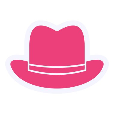 male hat, web icon simple illustration