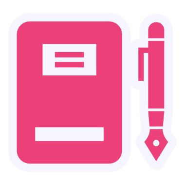 Not defteri simgesinin vektör illüstrasyonu 