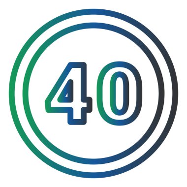 sıfır numara simgesi, vektör illüstrasyonu