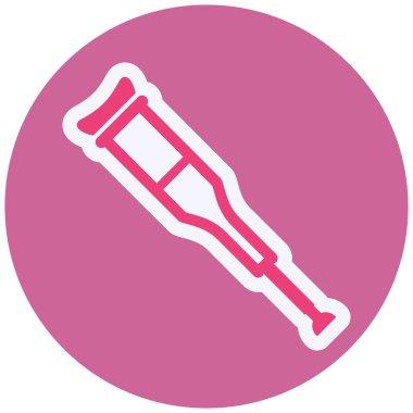 Koltuk değneği simge vektör çizim