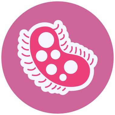 Bakteri Vektörü Kabartma Simgesi Tasarımı 