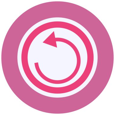 Geri al. Web simgesi basit illüstrasyon