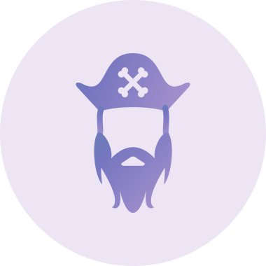 pirate icon. flat illustration   
